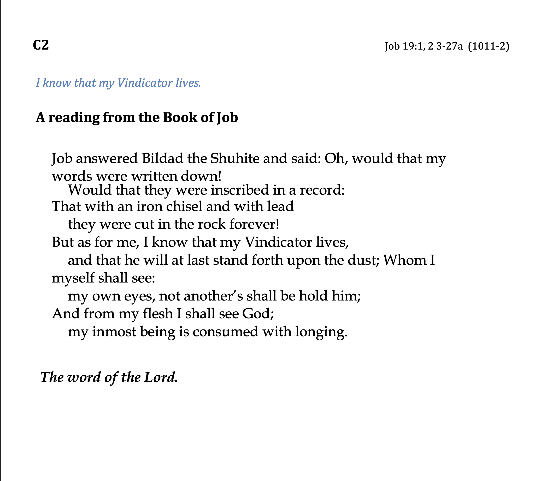 C2 - Job 19:1-2, 3-27a